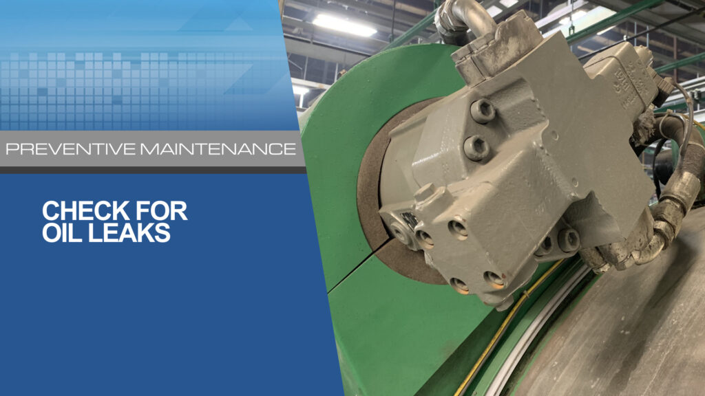 Sideloader Washer Extractor Check for Oil Leaks
