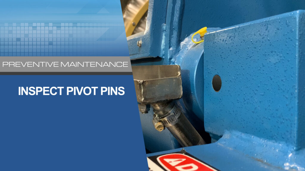 Sideloader Washer Extractor Inspect Pivot Pins