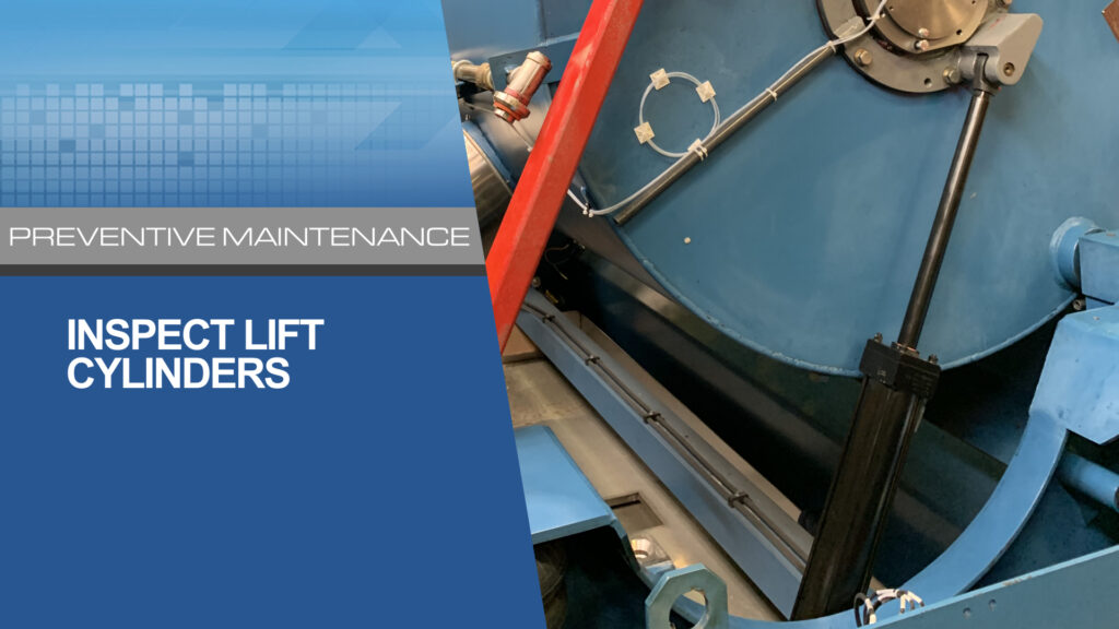 Sideloader Washer Extractor Inspect Lift Cylinders