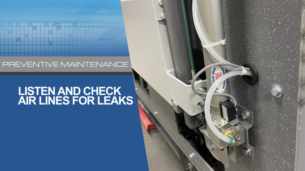 Listen and Check Air Lines for Leaks for Whisper Dryer