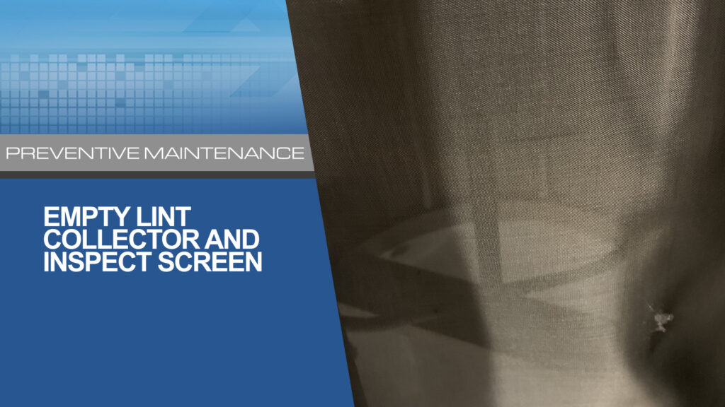 Empty Lint Collector and Inspect Screen for Whisper Dryer